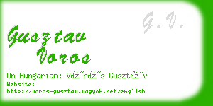 gusztav voros business card